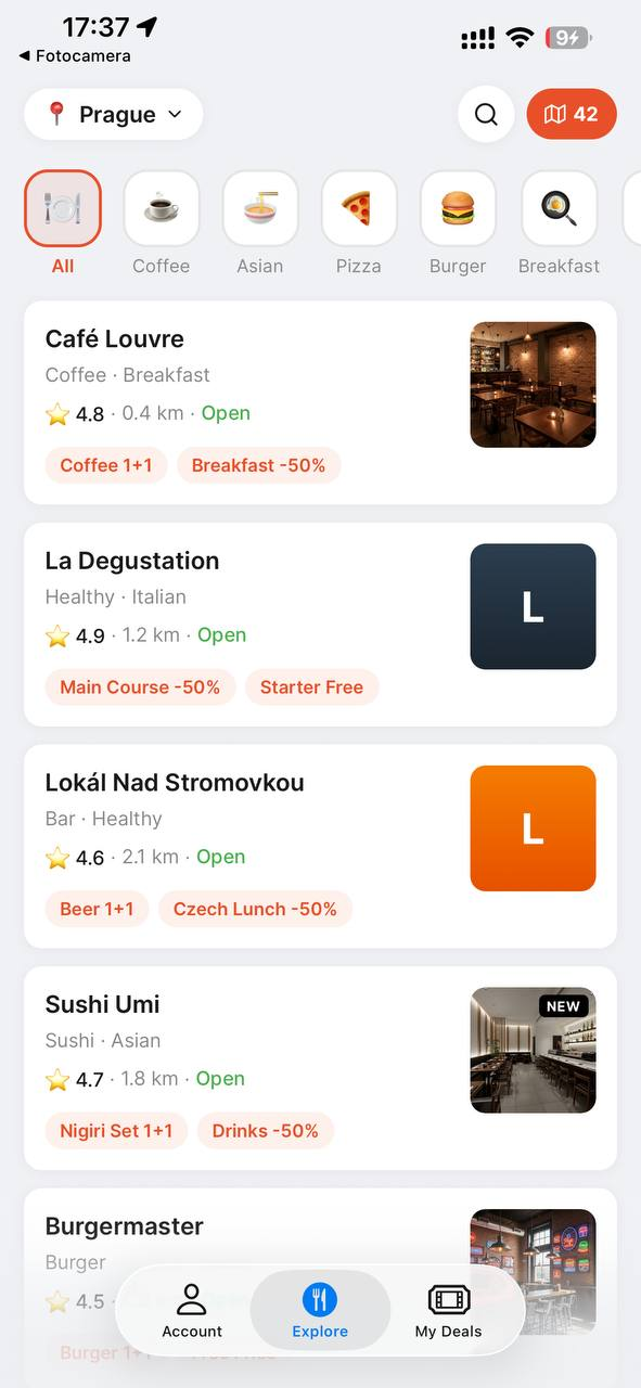Browse venues and categories